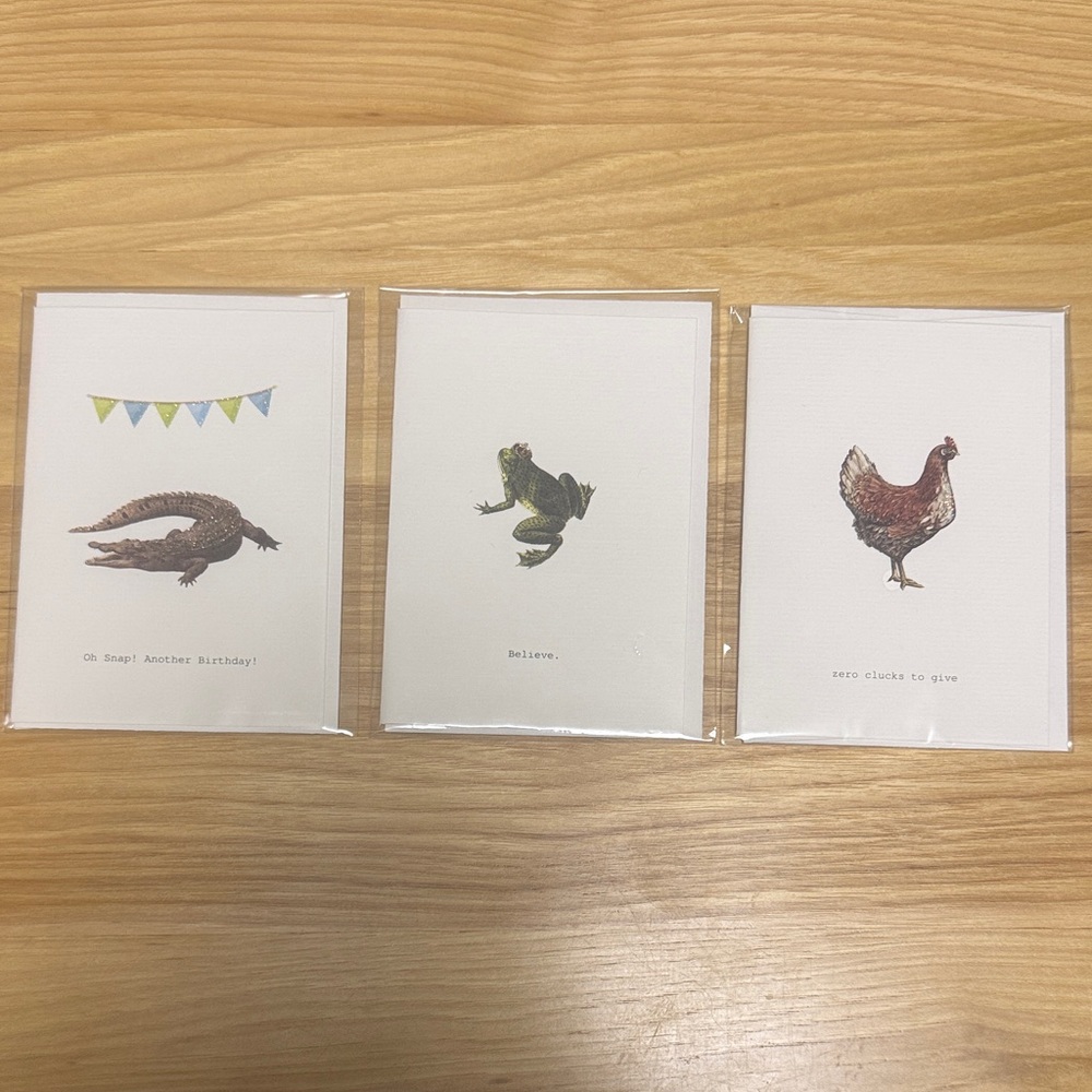 Margot Elena - Tokyo Milk‎ - Charming Animal Greeting Cards Set x 3